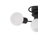 Lindby Ciala LED ceiling light 3-bulb, black/white