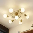 Lindby Ciala LED ceiling light, 7-bulb, brass