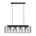 Lindby Mireille cage pendant lamp, wood, 4-bulb