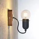 Lucande Becky wall spotlight, one-bulb, black