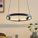 Lucande Paliva LED hanging light, 48 cm, black