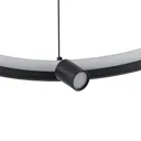 Lucande Paliva LED hanging light, 48 cm, black