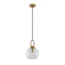 Lucande Nalian hanging light glass lampshade clear