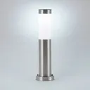 Lindby Sirita solar pillar light, stainless steel