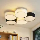 Lindby Janita LED ceiling lamp, 5-bulb, 3-coloured