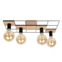 Envolight Bridge ceiling light, 4-bulb, offset