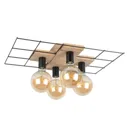 Envolight Bridge ceiling light, 4-bulb, bundled