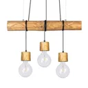 Envolight Terra hanging lamp, light wood, 3-bulb