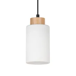 Envolight Talia hanging light, oak/white, 1-bulb