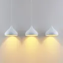 Lindby Elamira pendant light, 3-bulb, white