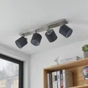 Lindby Darima ceiling spotlight, four-bulb, grey