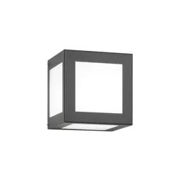 Cubo Cube-shaped Exterior Wall Lamp, Anthracite