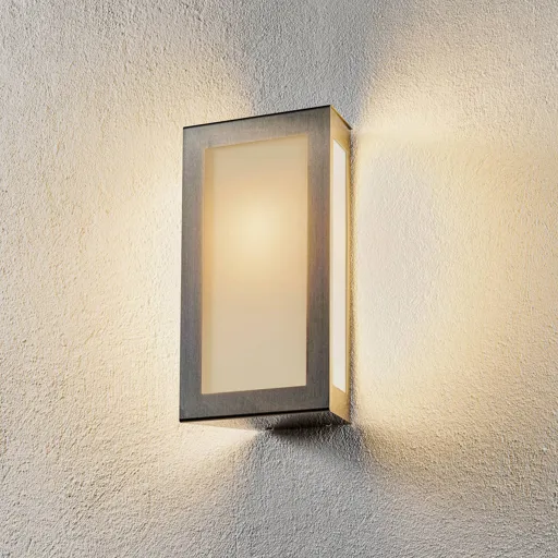 Long Rectangular Exterior Wall Lamp, excl. Sensor