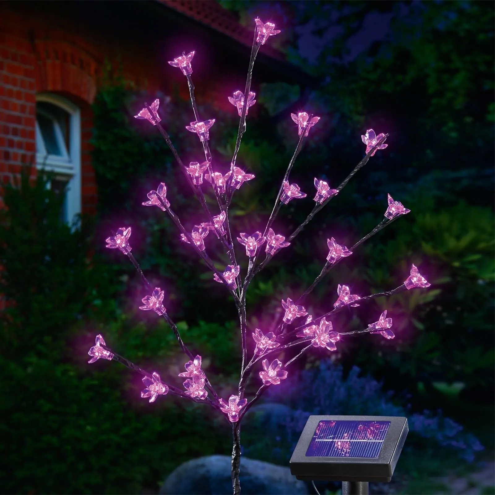 Solar LED flower shrub