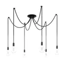 Five-bulb Phoenix hanging light, black