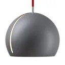 Nyta Tilt Globe hanging lamp, red 3m cable, white