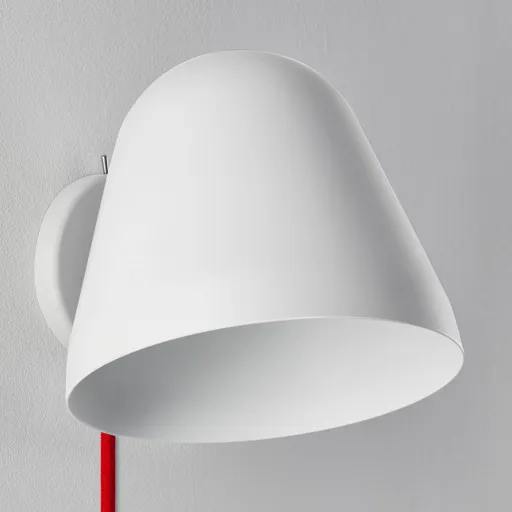 Nyta Tilt Wall Short wall lamp, red cable, black