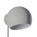 Nyta Tilt Globe Wall Short with plug, grey