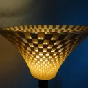 Flechtwerk - floor lamp with funnel lampshade