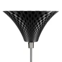 Graphite-coloured Flechtwerk designer floor lamp