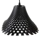 Flechtwerk designer hanging lamp in funnel shape