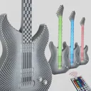 Rocky Guitar LED wall light made by 3D printer