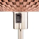Flechtwerk floor lamp, spherical, copper