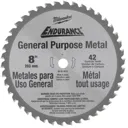 Milwaukee Endurance Metal Steel Cutting Circular Saw Blade - 203mm, 42T, 15.8mm