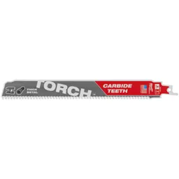 Milwaukee Heavy Duty TORCH Carbide Reciprocating Saw Blade - 230mm, Pack of 5