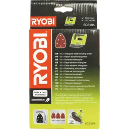 Ryobi SCS10A 10 Piece Corner Sander Sheet Set for R18PS and CCC1801M