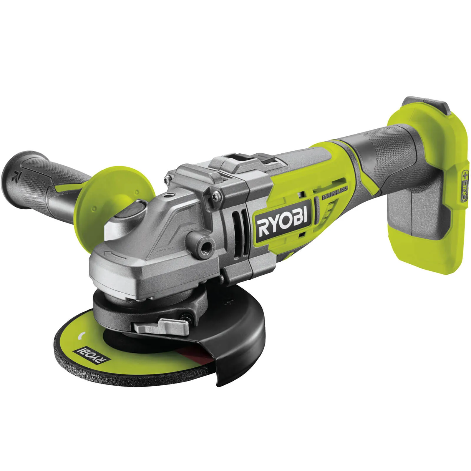 Ryobi R18AG7 ONE+ 18v Cordless Brushless Angle Grinder 125mm - No Batteries, No Charger, No Case