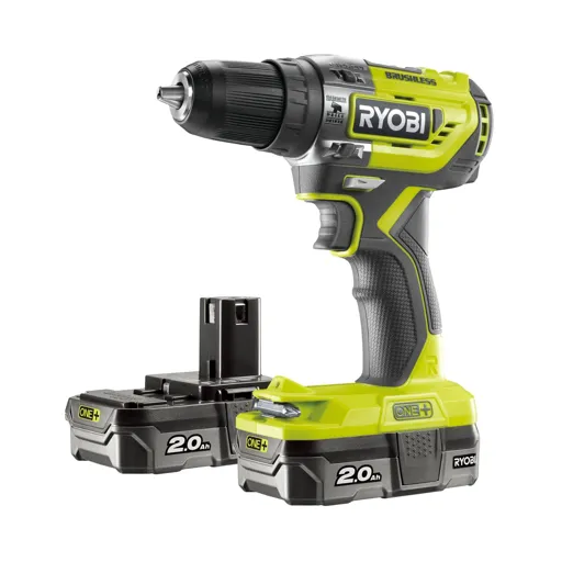 Ryobi ONE+ 18V 2Ah Li-ion Cordless Brushless Combi drill R18PD5-220S - 2 batteries included