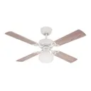 Westinghouse Vegas fan with light, white/pine