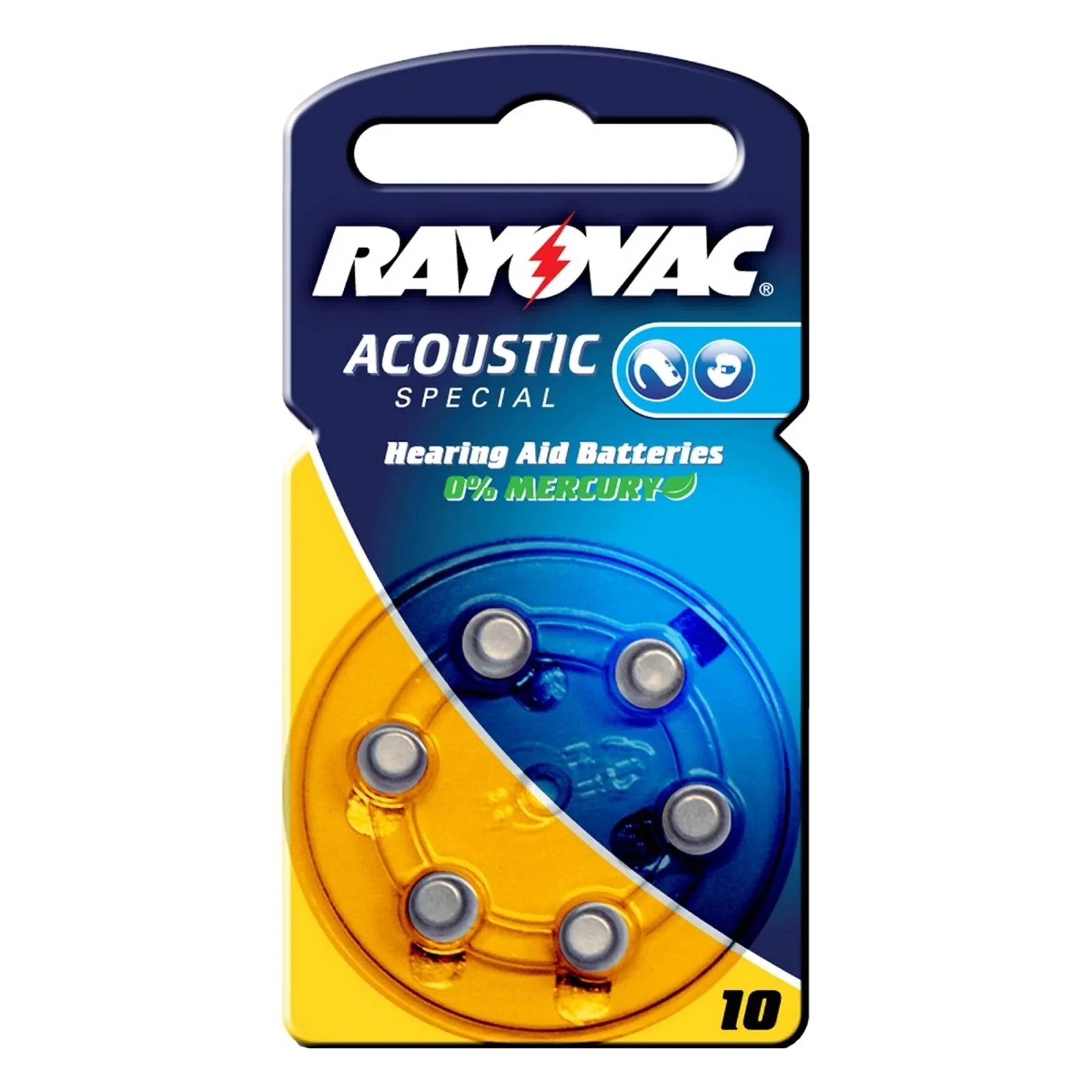 Rayovac 10 Acoustic 1.4 V, 105mAh button cell