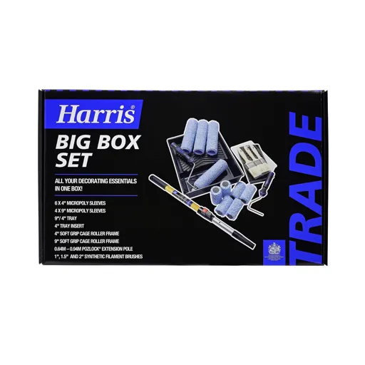 Harris Trade Big box 9" Medium pile Roller set, 18 pieces