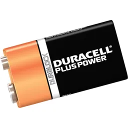 Duracell 9v Plus Power Batteries - Pack of 2