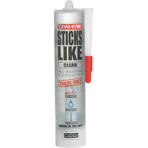 Evo-Stik Sticks Like All Weather Adhesive - Clear, 290ml