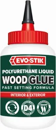 Evo-Stik Resin 'W' 5 Minute Polyurethane Waterproof Wood Adhesive D4 500ml Clear