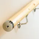 Trademark Polished Silver effect Metal Handrail bracket (L)78mm (H)72mm