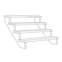 Richard Burbidge Redwood Deck step (W)1066mm (T)40mm, Set of 6