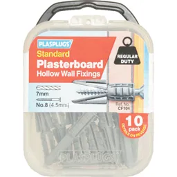 Plasplugs Plasterboard Hollow Wall Fixings - Pack of 10