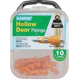 Plasplugs Hollow Door Fixings - Pack of 10