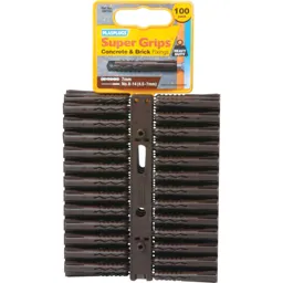 Plasplugs Heavy Duty Super Grips Concrete and Brick Fixings - Pack of 100