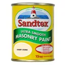 Sandtex Ultra smooth Ivory stone Masonry paint, 0.15L Tester pot
