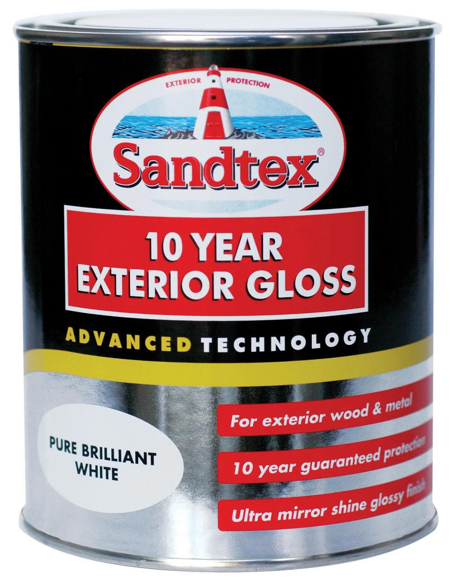 Sandtex Pure brilliant white Gloss Metal & wood paint, 750ml