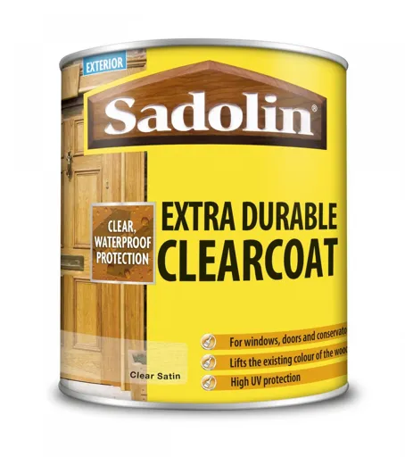 Sadolin Clearcoat Satin Woodstain  1ltr Clear
