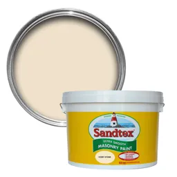 Sandtex Ultra smooth Ivory stone Masonry paint, 10L
