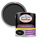 Sandtex 10 year Black Satin Metal & wood paint, 2.5L