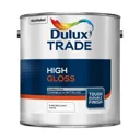 Dulux Trade Pure brilliant white High gloss Metal & wood paint, 2.5L