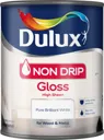 Dulux Non-drip Pure brilliant white Gloss Metal & wood paint, 0.75L